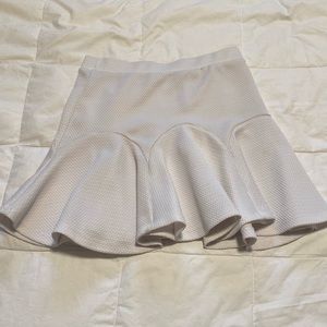White “Tennis” Mini Skirt with Ruffles
